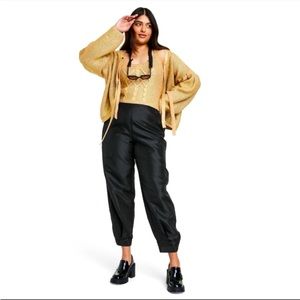 Kika Vargas Scallop Edge Pocket Tapered Pants Target Black Harem Jogger Trouser